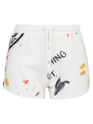 Foto van product 19V69 ITALIA Broek 'MADRISSA GRAFFITI' lichtblauw / oranje / zwart / wit