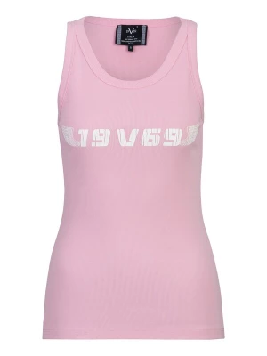 Foto van product 19V69 ITALIA Top 'BENICIA RACING' rosa / wit