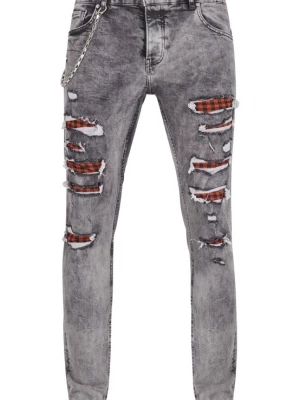Foto van product 2Y Premium Jeans grey denim / rood