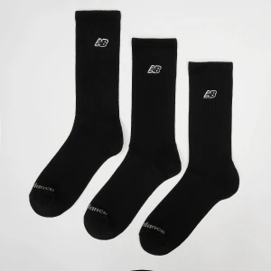 Foto van product 3 PACK - NB BLACK PATCH LOGO CREW - white New Balance