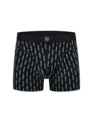 Foto van product A-dam Boxershorts 'Black Trouts' hemelsblauw / zwart