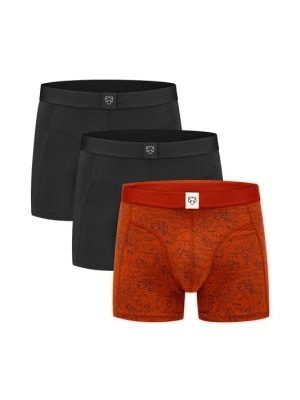 Foto van product A-dam Boxershorts 'Ginger Scoutmap' bloedrood / zwart