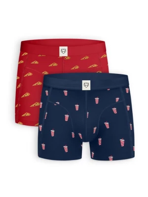 Foto van product A-dam Boxershorts 'Pizza Delivery' navy / geel / rood