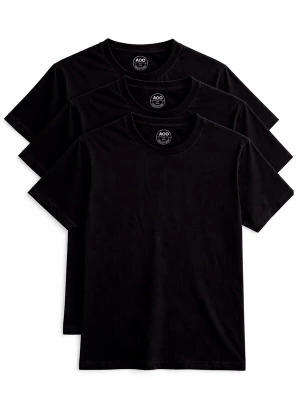 Foto van product A Question Of (AQO) Shirt '3 Pack Anders Tee' zwart