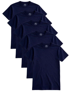 Foto van product A Question Of (AQO) Shirt '5 pack Anders Tee' navy