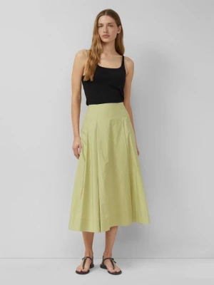 Foto van product Aansluitende midirok in popeline met plooidetails s.Oliver olijfgroen