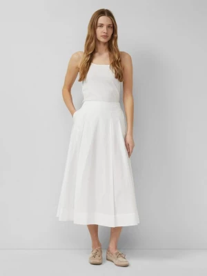 Foto van product Aansluitende midirok in popeline met plooidetails s.Oliver wit
