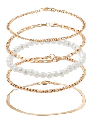Foto van product ABOUT YOU Armband 'Sandra' goud / parelwit