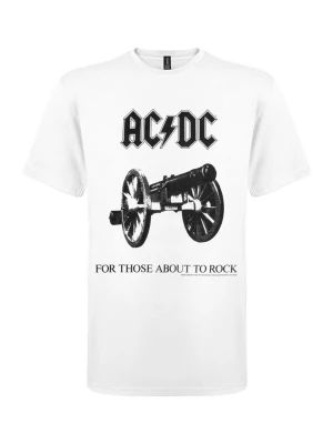 Foto van product AC / DC Shirt 'AC / DC For Those about to rock white mens t-shirt' wit AC/DC