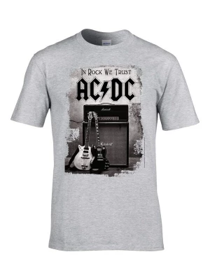 Foto van product AC / DC Shirt 'AC / DC In rock we trust Grey t-shirt' grijs AC/DC