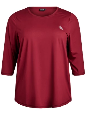 Foto van product Active by Zizzi Functioneel shirt 'Abasic One' bordeaux / wit