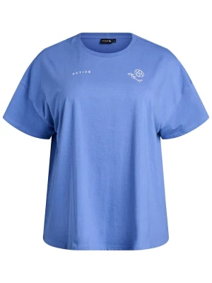 Foto van product Active by Zizzi Functioneel shirt 'Acenja' royal blue / koningsblauw / wit