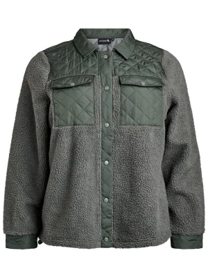 Foto van product Active by Zizzi Functionele fleece jas 'AOPHELIA' olijfgroen / jade groen