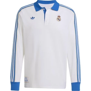 Foto van product ADIDAS ORIGINALS Shirt 'Real Madrid Terrace Icons Long Sleeve Polo' blauw / wit