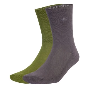 Foto van product ADIDAS ORIGINALS Sokken 'Two-toned Crew 2 Pairs' basaltgrijs / groen