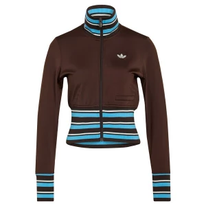 Foto van product ADIDAS ORIGINALS Sweatvest 'Vintage' azuur / donkerbruin / wit