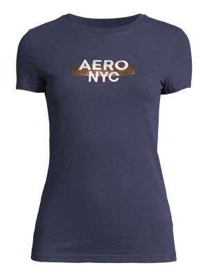 Foto van product AÉROPOSTALE Shirt 'JUL' navy / goudgeel / wit AEROPOSTALE