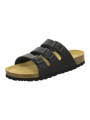 Foto van product AFS-Schuhe Muiltjes 'Pantoletten Herren Dreischnaller schwarz Leder' zwart