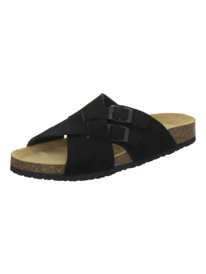 Foto van product AFS-Schuhe Muiltjes 'Pantoletten Herren Kreuzbandage schwarz Veloursleder' zwart