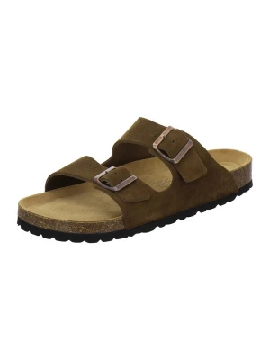 Foto van product AFS-Schuhe Muiltjes 'Pantoletten Herren Zweischnaller cafe Veloursleder' bruin