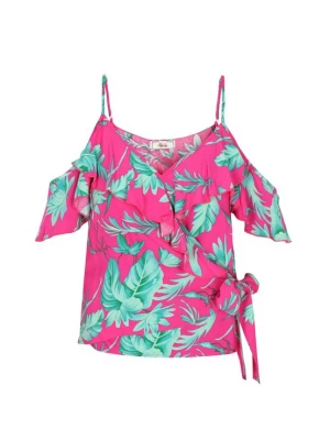 Foto van product aleida Blouse mintgroen / jade groen / pink