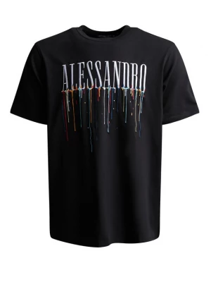 Foto van product Alessandro Zavetti Shirt 'Artista' lichtblauw / oranje / zwart / wit