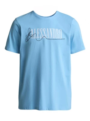 Foto van product Alessandro Zavetti Shirt 'Pometi' lichtblauw / zwart / wit