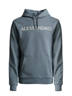 Foto van product Alessandro Zavetti Sweatshirt 'Meucci' grijs / wit