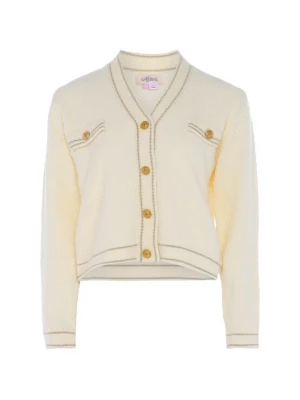 Foto van product aleva Gebreid vest goud / wolwit