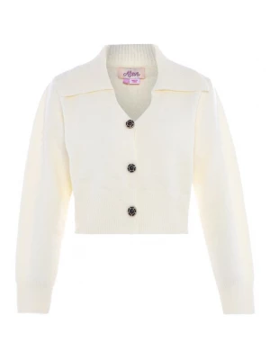 Foto van product aleva Gebreid vest wolwit