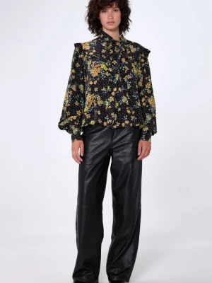 Foto van product Aligne Blouse 'Genna' lichtblauw / geel / goudgeel / zwart