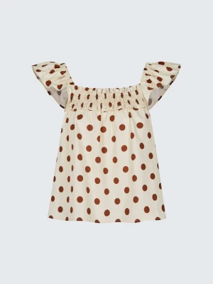 Foto van product Aligne Top 'Florrie' bruin / wit