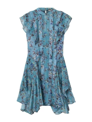 Foto van product AllSaints Jurk 'FLEUR' blauw / cyaan blauw / grijs
