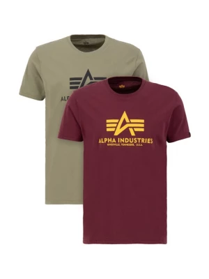 Foto van product ALPHA INDUSTRIES Shirt geel / kaki / bourgogne / zwart