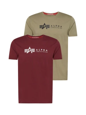 Foto van product ALPHA INDUSTRIES Shirt olijfgroen / bourgogne / zwart / wit