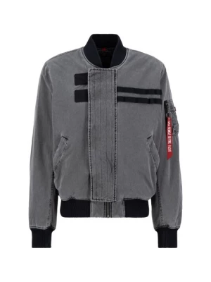 Foto van product ALPHA INDUSTRIES Tussenjas 'MA-1 Combat' grijs / bloedrood / zwart / wit