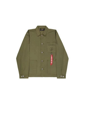 Foto van product ALPHA INDUSTRIES Tussenjas 'P-41 HBT' olijfgroen / rood / wit