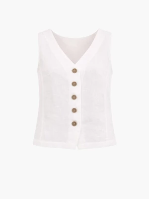 Foto van product AmourLinen Bodywarmer 'Greta' offwhite