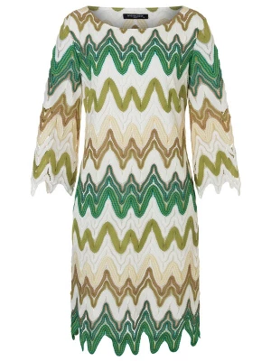 Foto van product Ana Alcazar Gebreide jurk 'Dimah' beige / groen / olijfgroen / wit