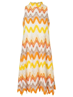 Foto van product Ana Alcazar Gebreide jurk 'Zitola' bruin / geel / oranje / wit