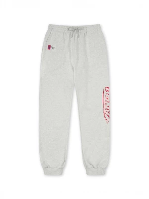 Foto van product AND1 Broek lichtgrijs / bloedrood