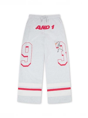 Foto van product AND1 Broek lichtgrijs / rood / wit
