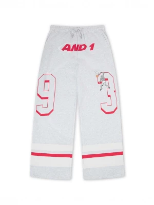 Foto van product AND1 Functionele broek grijs gemêleerd / oranje / rood / wit