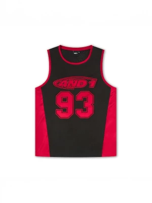 Foto van product AND1 Shirt '93 Airtex' vuurrood / zwart