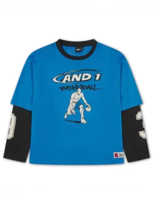 Foto van product AND1 Shirt blauw / zwart / wit