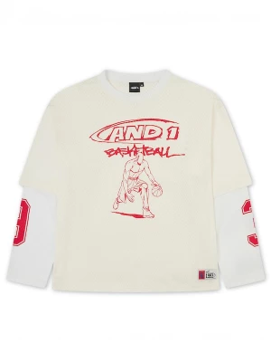 Foto van product AND1 Shirt ecru / rood / wit