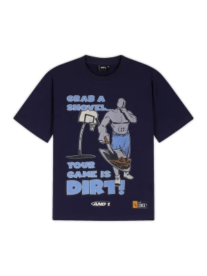 Foto van product AND1 Shirt 'Grab a Shovel' marine / royal blue / koningsblauw / grijs / wit