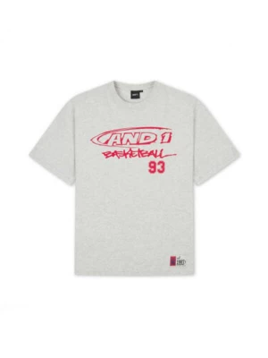 Foto van product AND1 Shirt lichtgrijs / rood