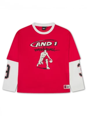 Foto van product AND1 Shirt rood / zwart / wit
