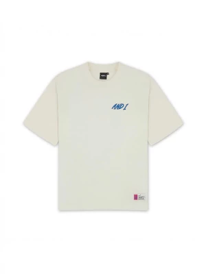 Foto van product AND1 Shirt 'Streetball' ecru / blauw / oranje / zwart
